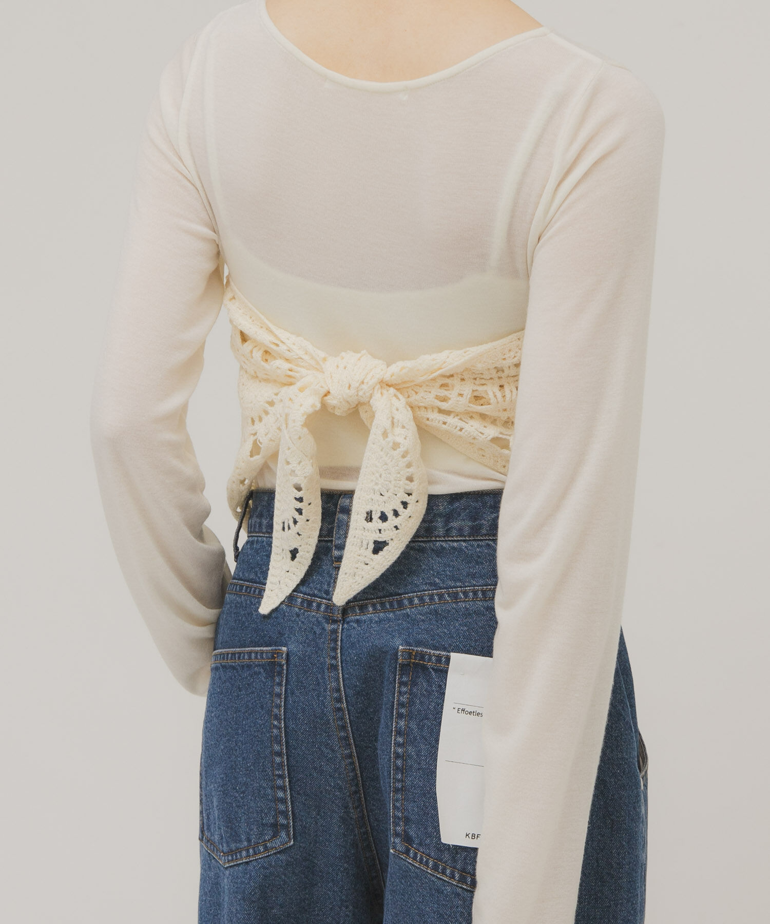  「タックドレープロンTEE」|Tシャツ・カットソー|アイボリー