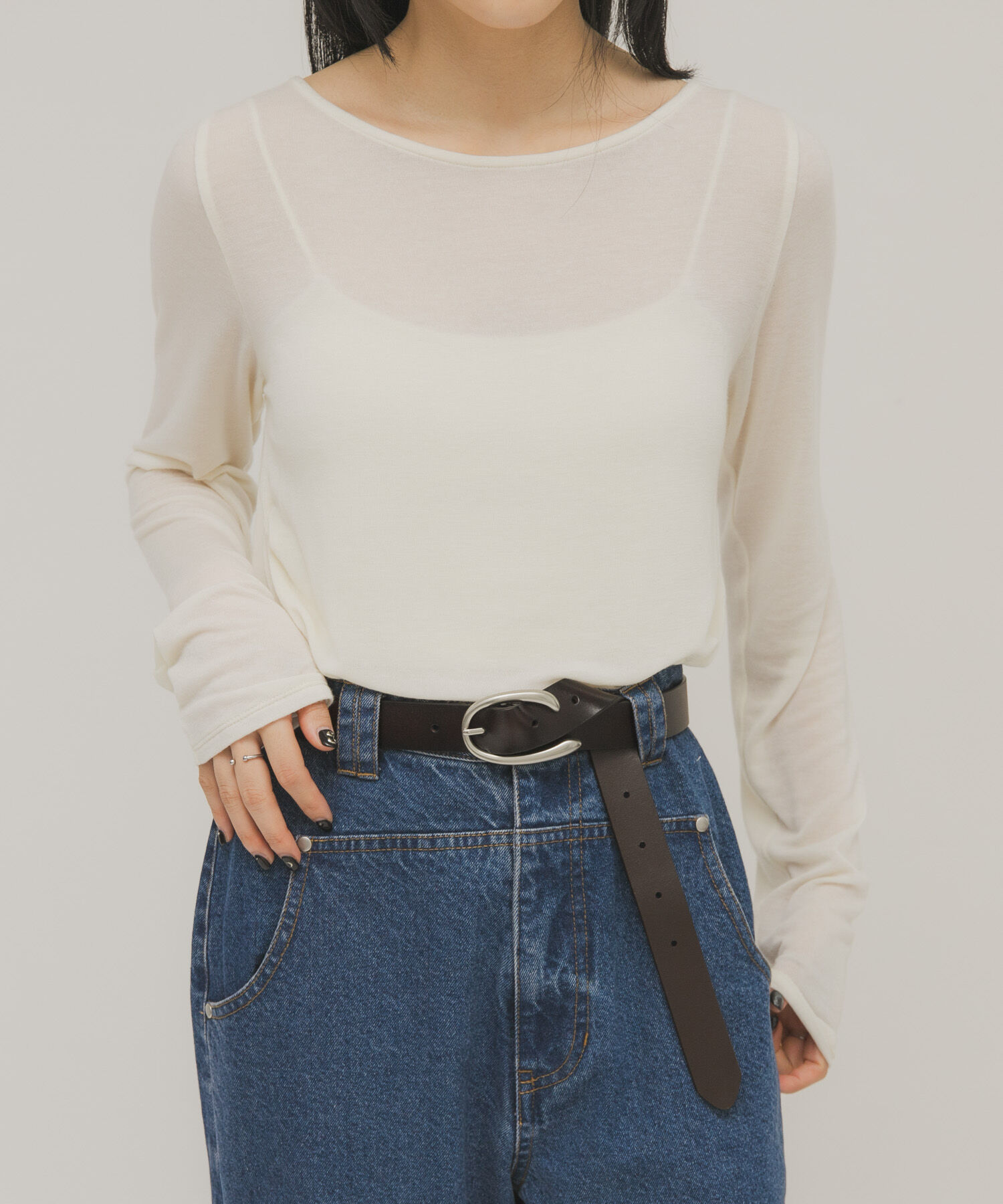  「タックドレープロンTEE」|Tシャツ・カットソー|