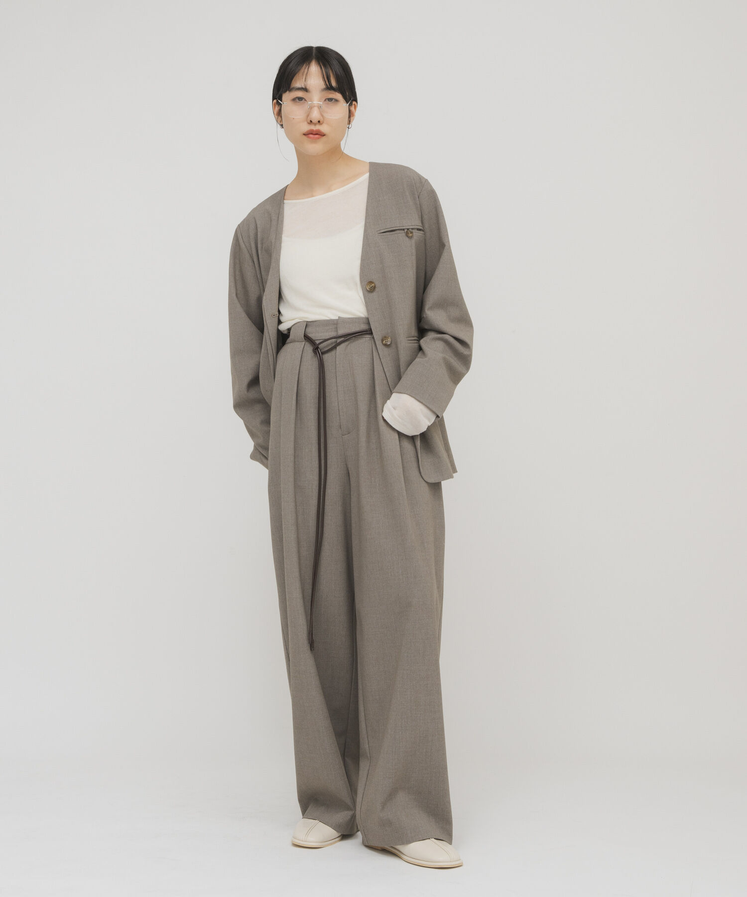  「タックドレープロンTEE」|Tシャツ・カットソー|