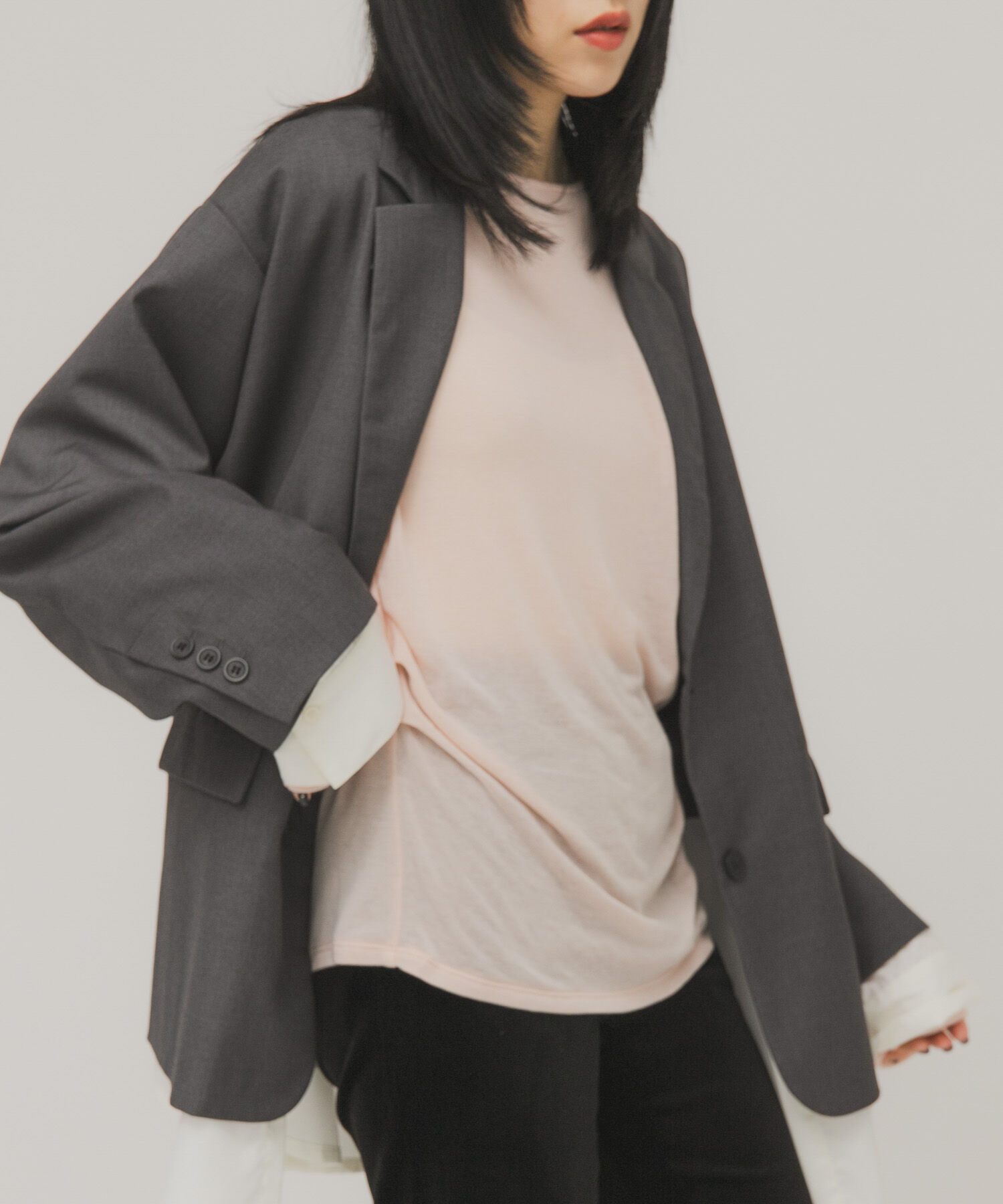  「タックドレープロンTEE」|Tシャツ・カットソー|