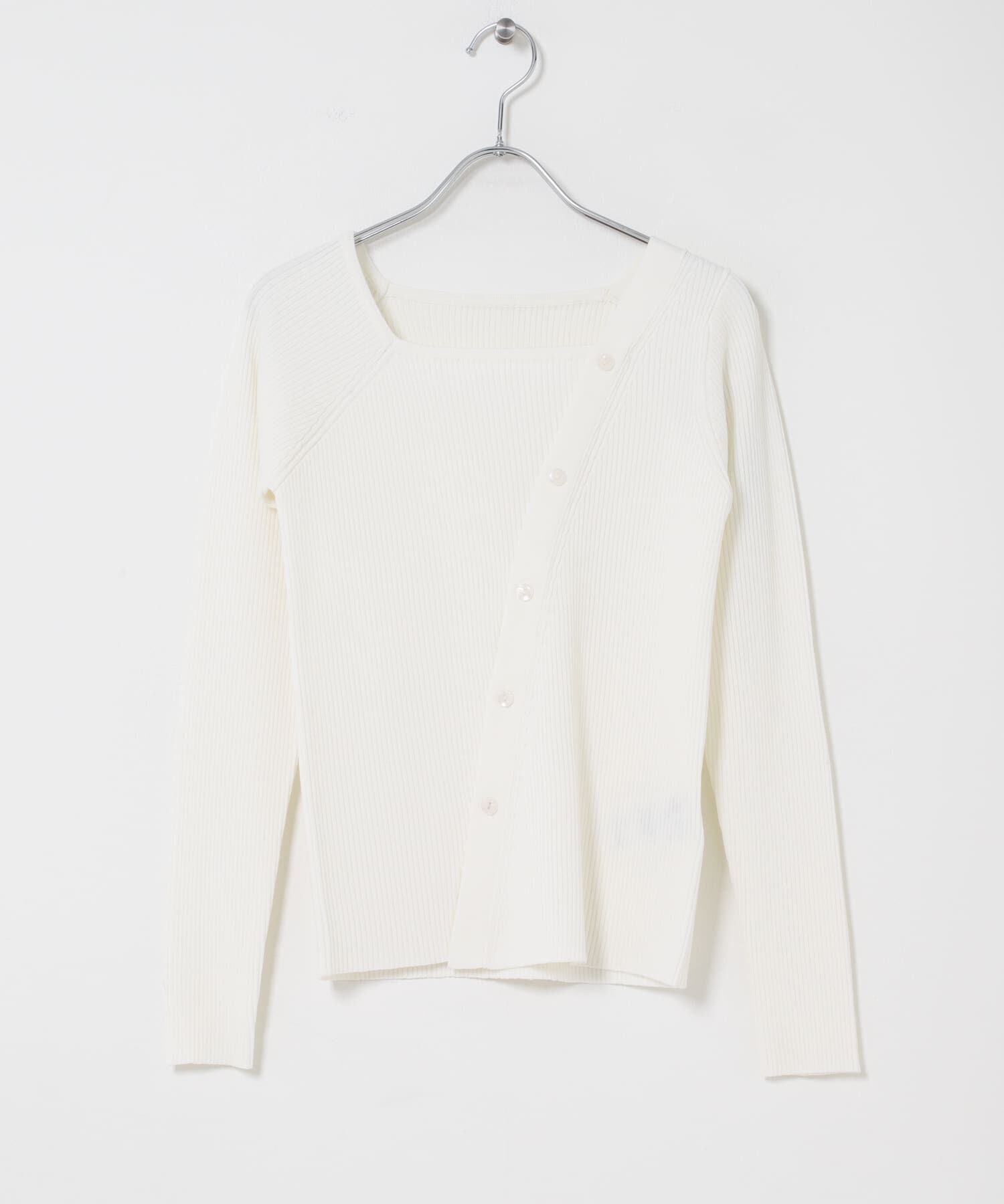 SENSE OF PLACE by URBAN RESEARCH「『洗濯可』アシメデザインリブセーター」|ニット・セーター|