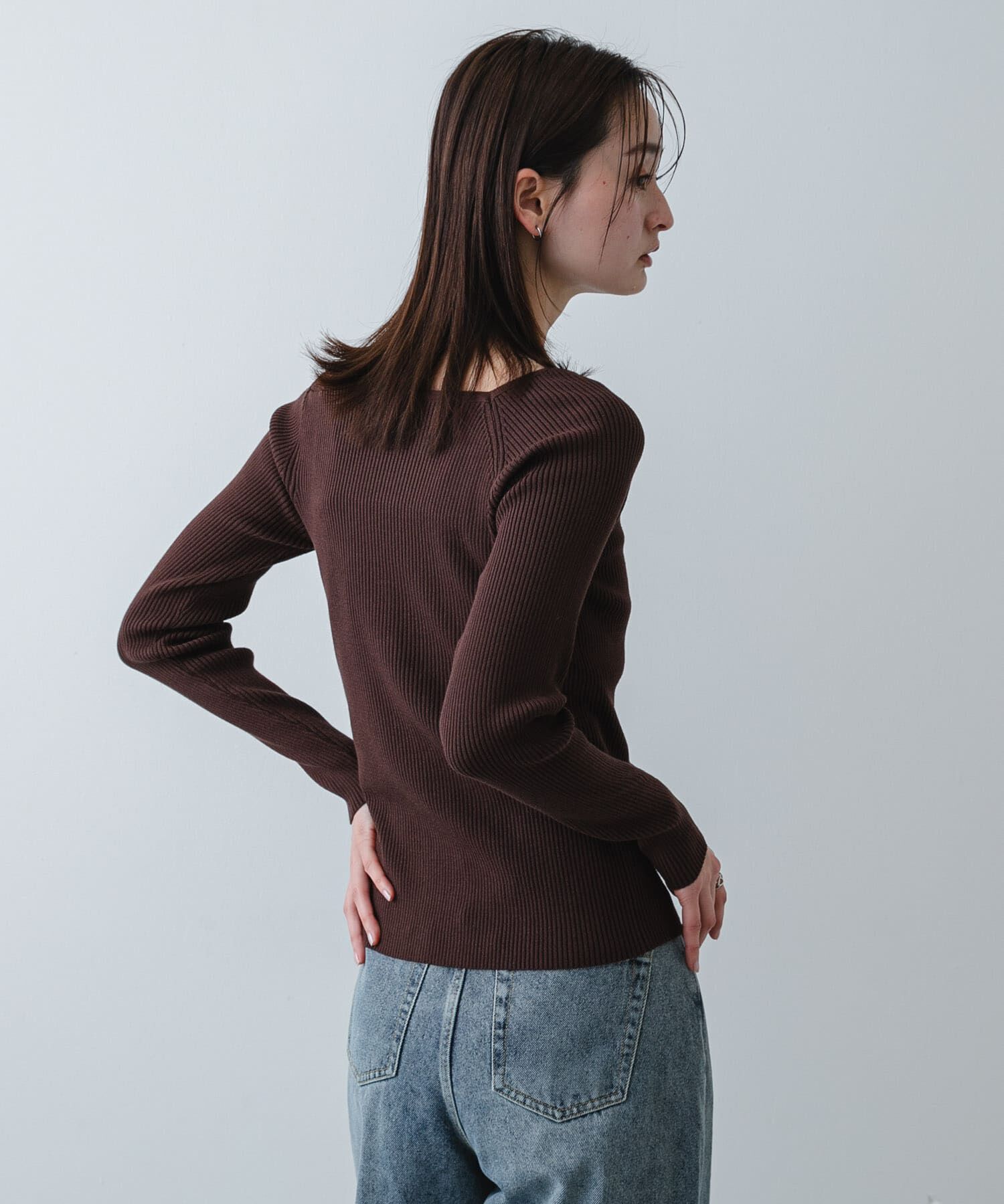 SENSE OF PLACE by URBAN RESEARCH「『洗濯可』アシメデザインリブセーター」|ニット・セーター|