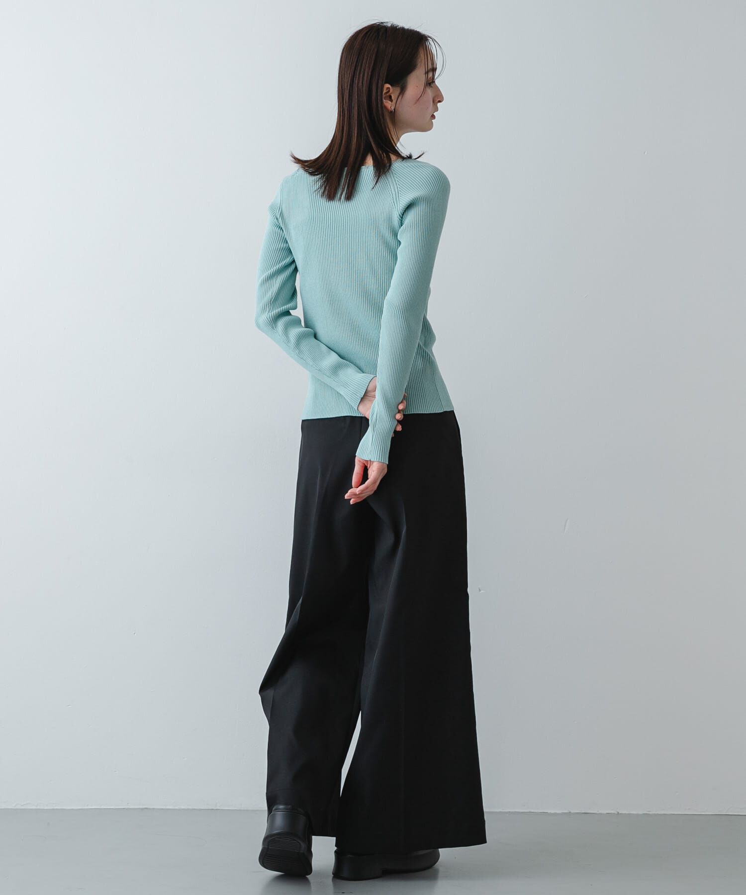 SENSE OF PLACE by URBAN RESEARCH「『洗濯可』アシメデザインリブセーター」|ニット・セーター|