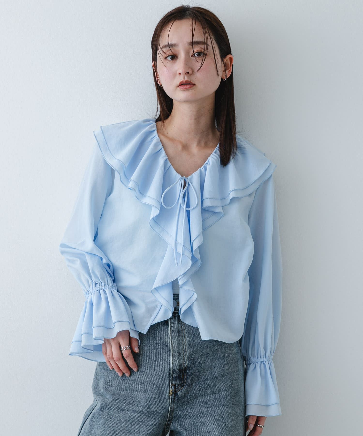 SENSE OF PLACE by URBAN RESEARCH「ラッフルブラウス」|Tシャツ・カットソー|