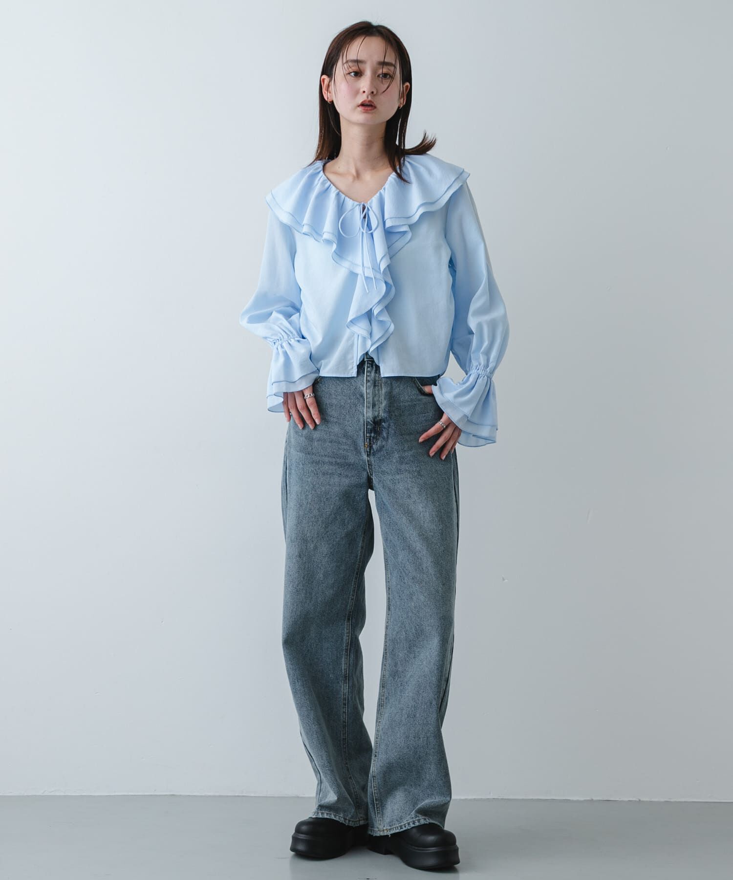 SENSE OF PLACE by URBAN RESEARCH「ラッフルブラウス」|Tシャツ・カットソー|