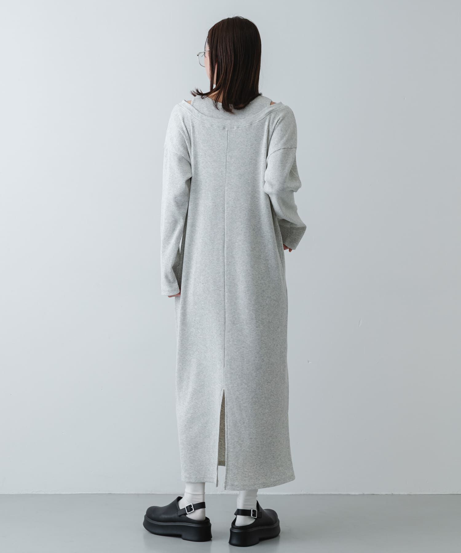 SENSE OF PLACE by URBAN RESEARCH「レイヤードネックリブワンピース」|ワンピース|