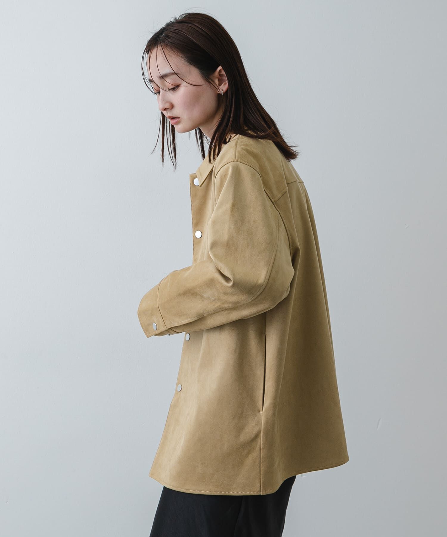 SENSE OF PLACE by URBAN RESEARCH「FSステンカラージャケット」|ノーカラーコート|