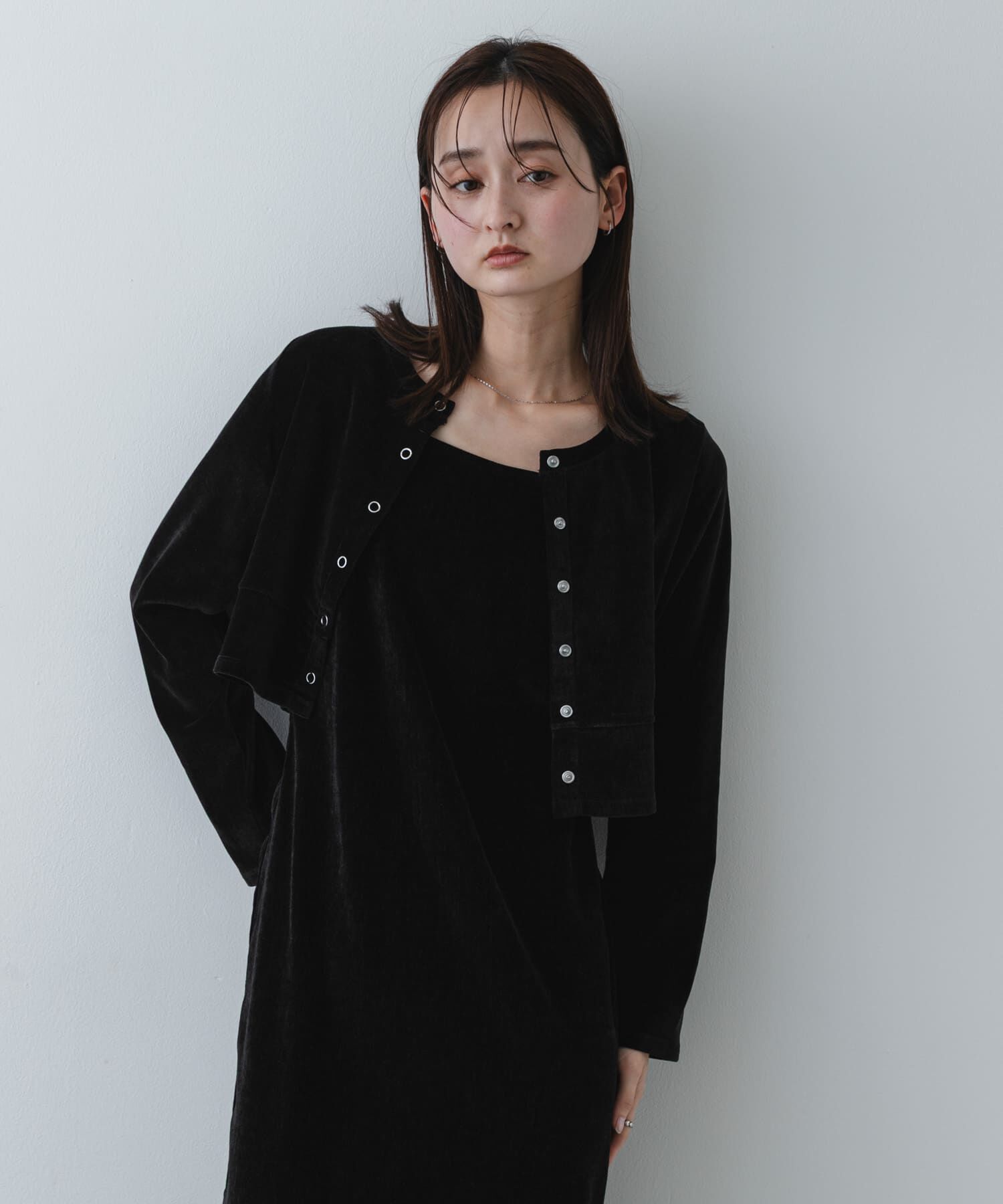 SENSE OF PLACE by URBAN RESEARCH「2Pベロアアンサンブルワンピース」|ワンピース|