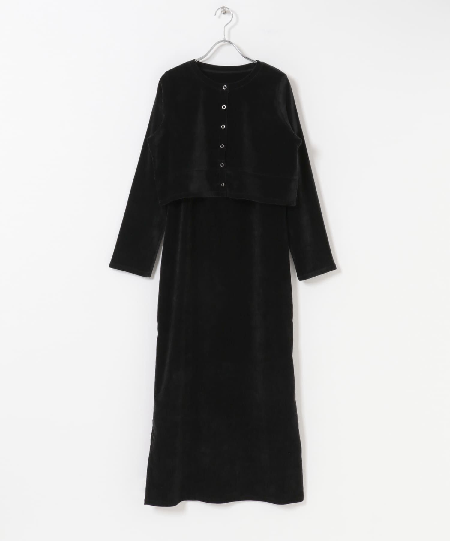SENSE OF PLACE by URBAN RESEARCH「2Pベロアアンサンブルワンピース」|ワンピース|