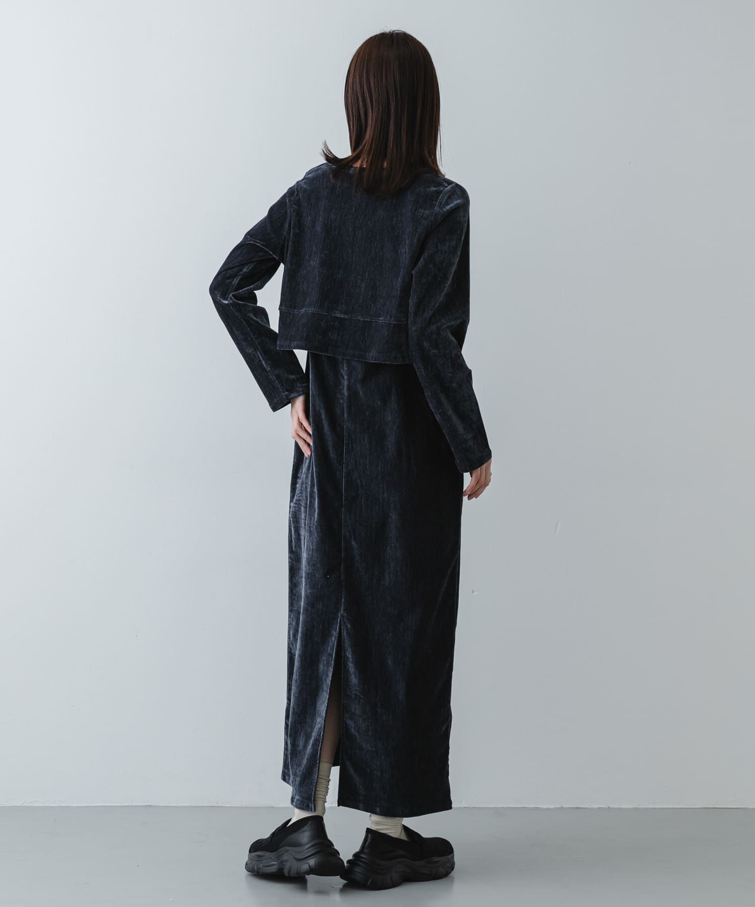 SENSE OF PLACE by URBAN RESEARCH「2Pベロアアンサンブルワンピース」|ワンピース|