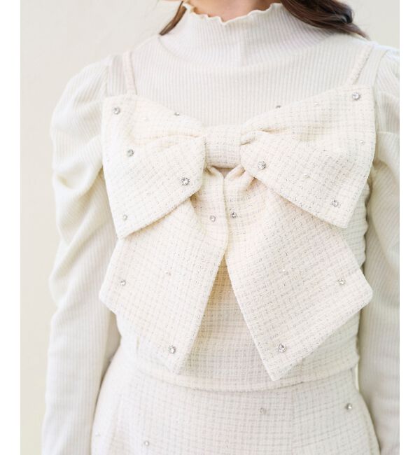  「ビッグリボンビジュービスチェ」|キャミソール|