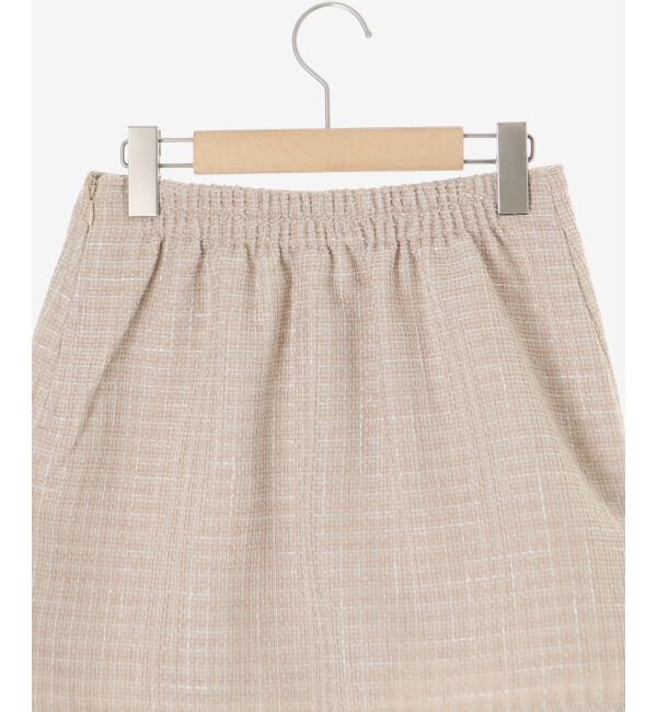  「ビジュー付き台形ミニスカパン」|台形|