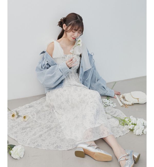  「2wayショルダーリボンキャミワンピ」|ワンピース|