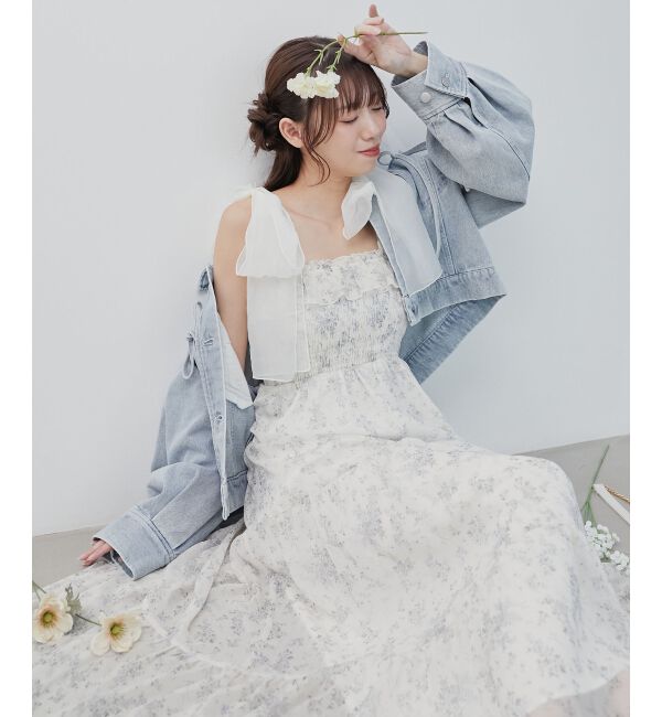  「2wayショルダーリボンキャミワンピ」|ワンピース|