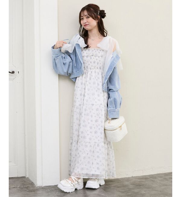  「2wayショルダーリボンキャミワンピ」|ワンピース|