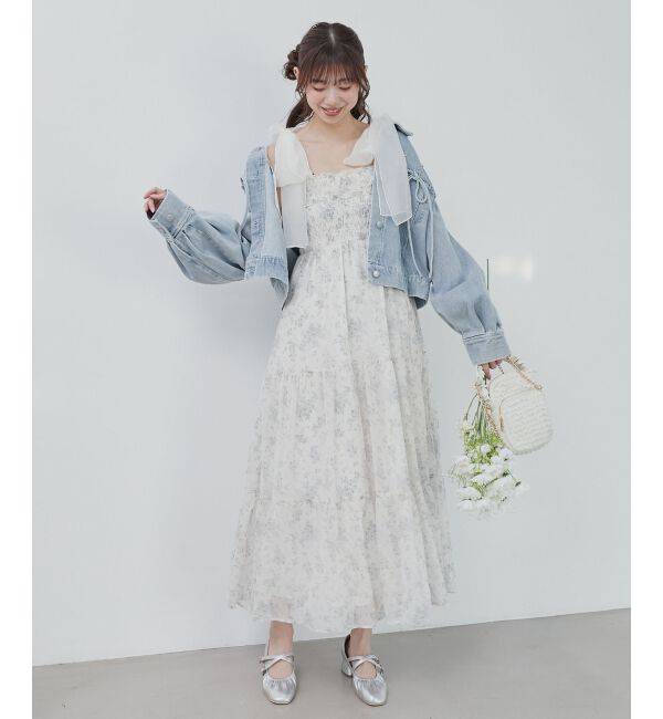  「2wayショルダーリボンキャミワンピ」|ワンピース|