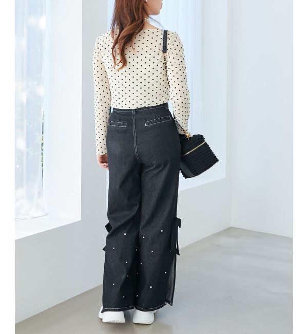  「ドットチュールシアートップス」|Tシャツ・カットソー|