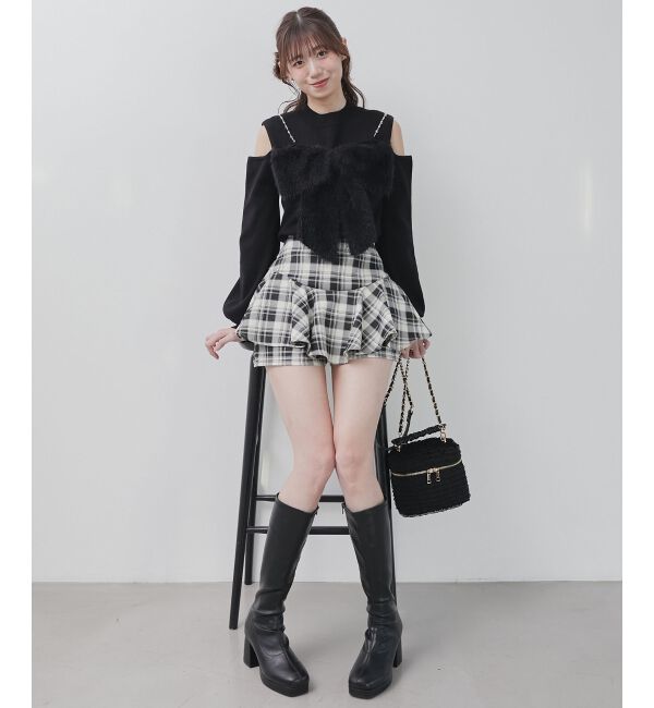  「ビッグリボンチェーン付きニット」|ニット・セーター|