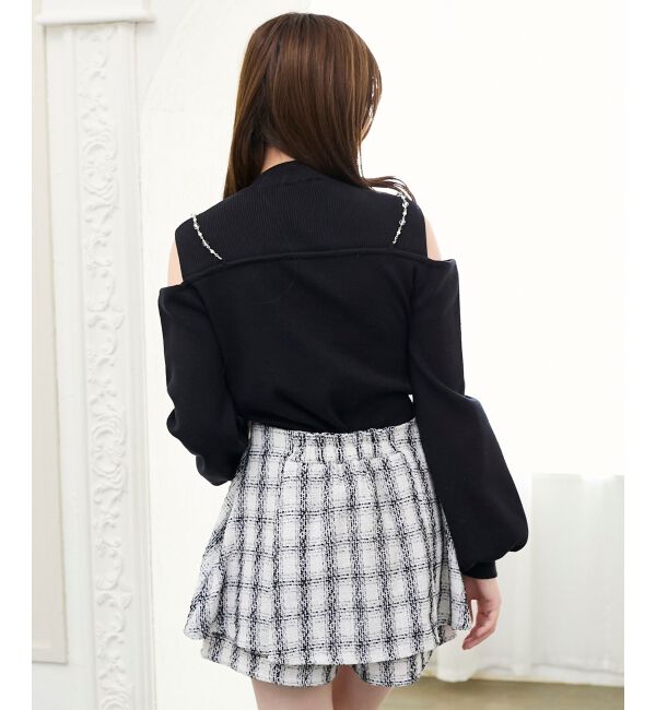  「ビッグリボンチェーン付きニット」|ニット・セーター|