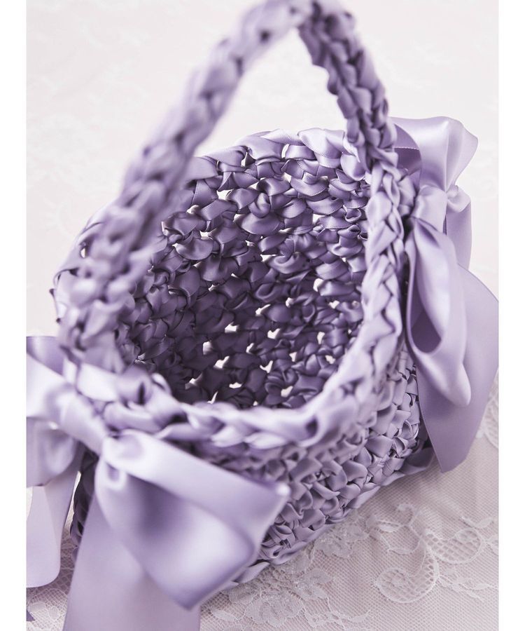 Maison de FLEUR「編み込みサイドリボンバッグ」|その他|