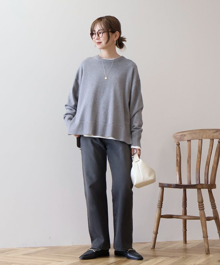 AMERICAN HOLIC「【WEB限定】バイパチサイドスリットニットプルオーバー＜静電気軽減＞」|ニット・セーター|