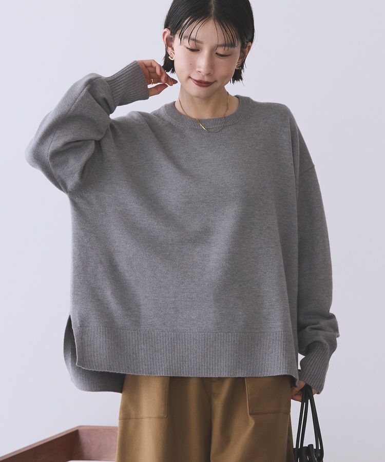 AMERICAN HOLIC「【WEB限定】バイパチサイドスリットニットプルオーバー＜静電気軽減＞」|ニット・セーター|