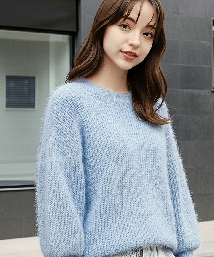 AMERICAN HOLIC「【WEB限定】フェザーゆるニットプルオーバー」|ニット・セーター|