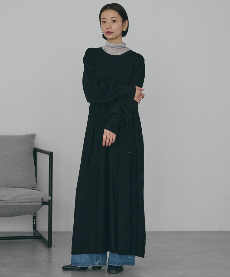 AMERICAN HOLIC「【WEB限定】バイパチティアードニットワンピース＜静電気軽減＞」|ワンピース|