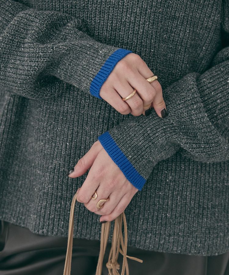 AMERICAN HOLIC「【WEB限定】配色ラインニットプルオーバー」|ニット・セーター|