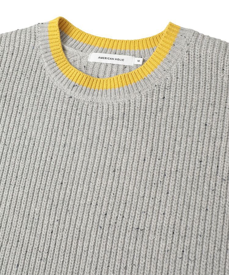 AMERICAN HOLIC「【WEB限定】配色ラインニットプルオーバー」|ニット・セーター|