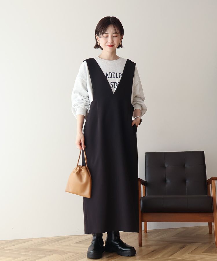 AMERICAN HOLIC「【WEB限定】イージーケアVネックワンピース」|ワンピース|