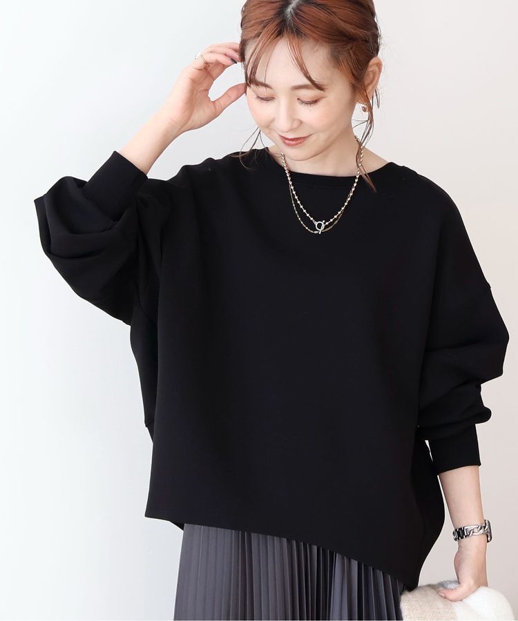 AMERICAN HOLIC「【WEB限定】袖タックコクーンポンチプルオーバー」|Tシャツ・カットソー|Black
