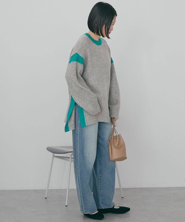 AMERICAN HOLIC「バイカラーニットプルオーバー【WEB限定カラー有り】」|ニット・セーター|