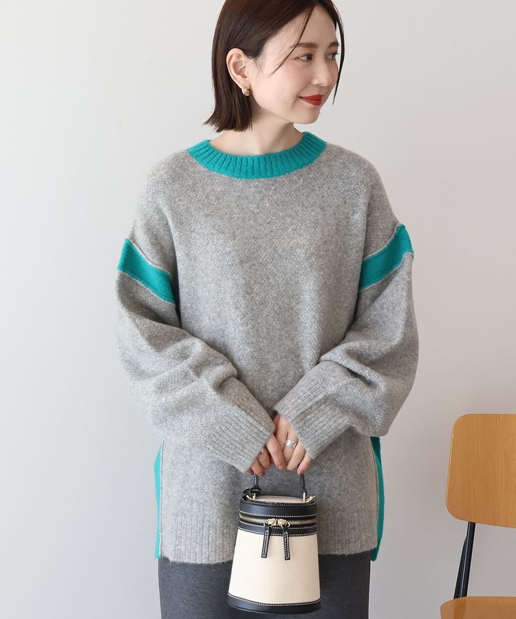 AMERICAN HOLIC「バイカラーニットプルオーバー【WEB限定カラー有り】」|ニット・セーター|