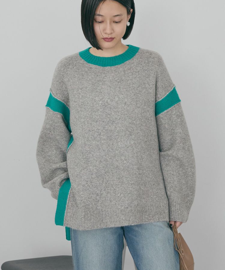 AMERICAN HOLIC「バイカラーニットプルオーバー【WEB限定カラー有り】」|ニット・セーター|