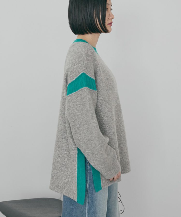 AMERICAN HOLIC「バイカラーニットプルオーバー【WEB限定カラー有り】」|ニット・セーター|