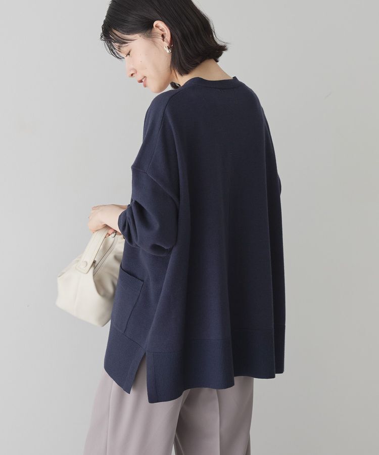 AMERICAN HOLIC「【WEB限定】バイパチVネックルーズカーディガン＜静電気軽減＞」|カーディガン|