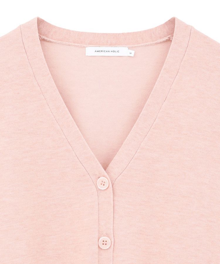AMERICAN HOLIC「【WEB限定】バイパチVネックルーズカーディガン＜静電気軽減＞」|カーディガン|
