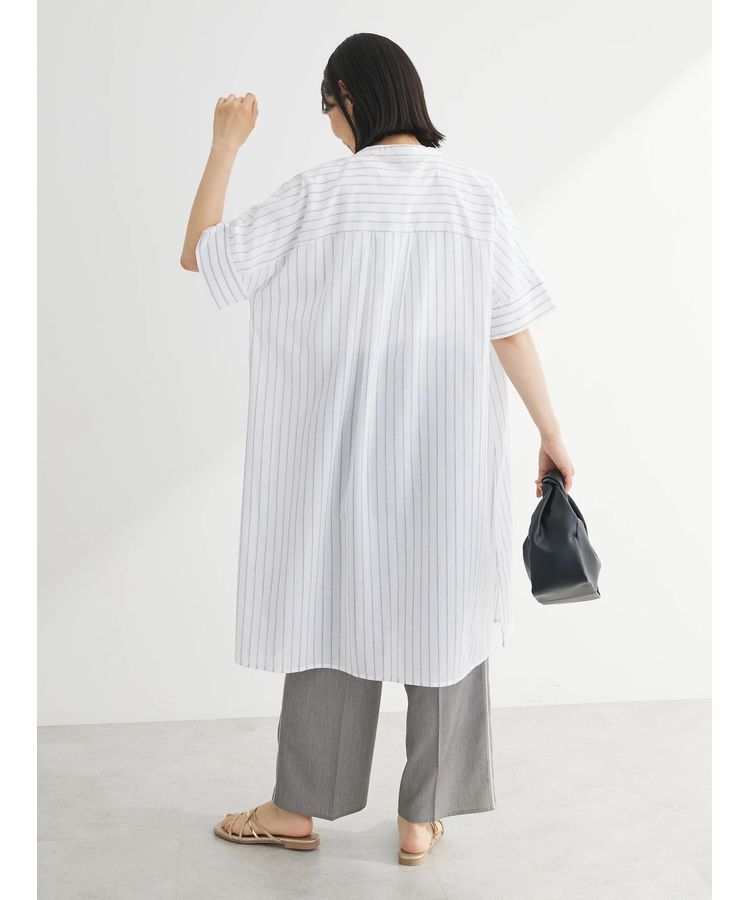 Green Parks「綿麻混スキッパーミニワンピース」|ワンピース|