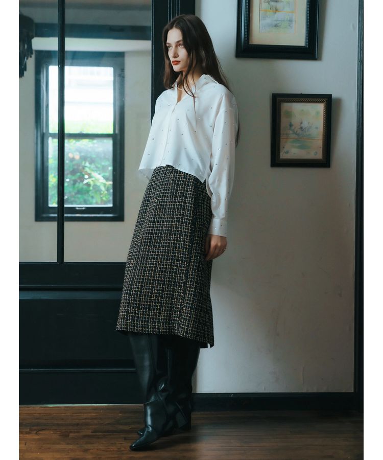 YECCA VECCA「ツイードスカート」|スカート|