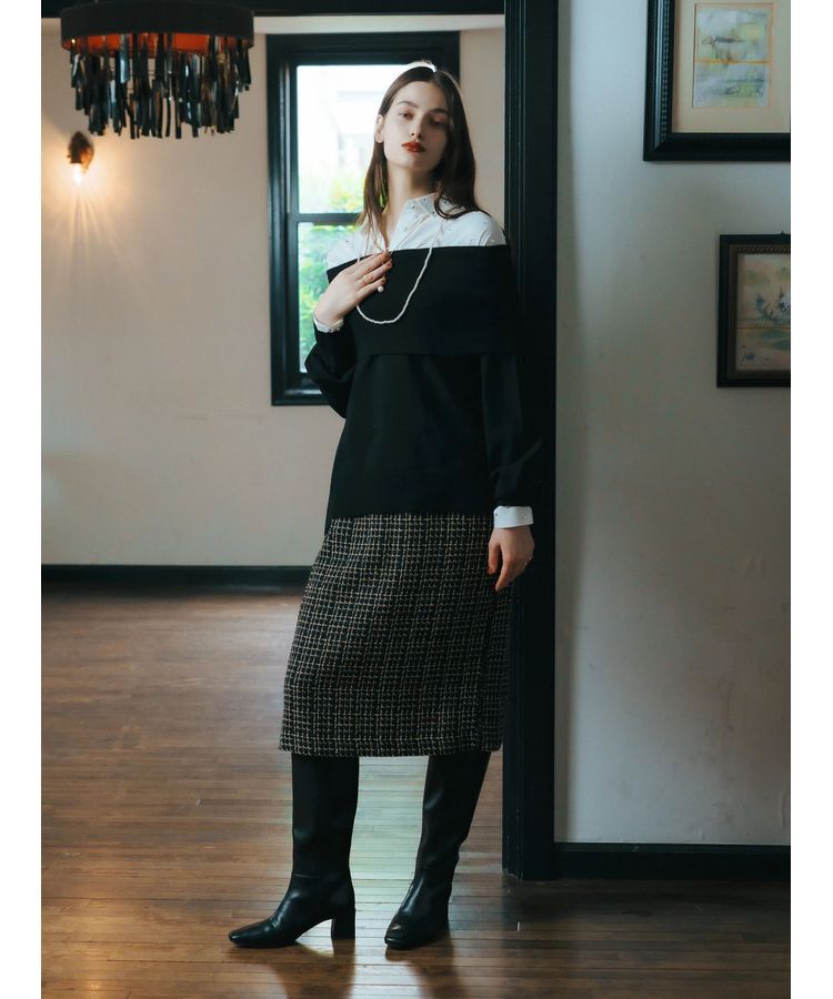 YECCA VECCA「ツイードスカート」|スカート|