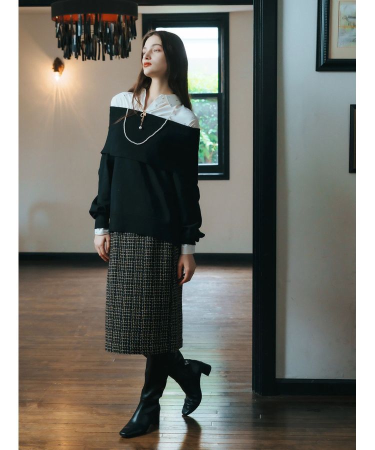 YECCA VECCA「ツイードスカート」|スカート|