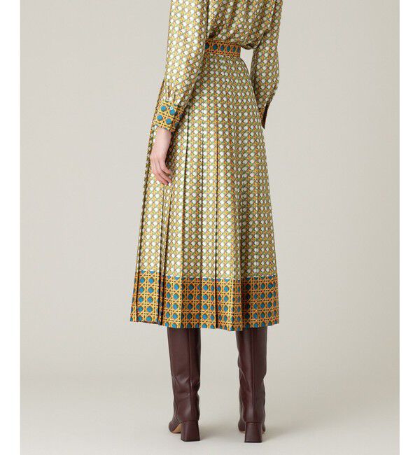 LOULOU WILLOUGHBY「【LOULOU WILLOUGHBY】バスケットプリントプリーツスカート」|スカート|