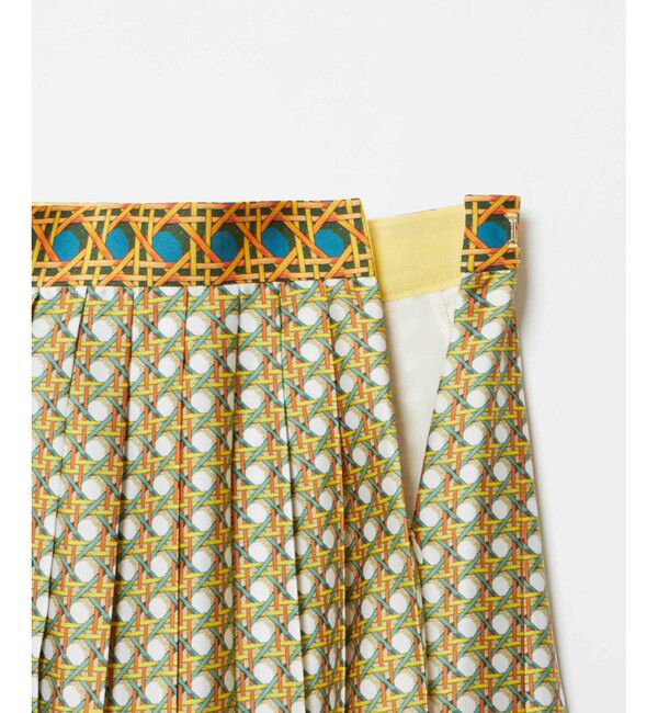 LOULOU WILLOUGHBY「【LOULOU WILLOUGHBY】バスケットプリントプリーツスカート」|スカート|