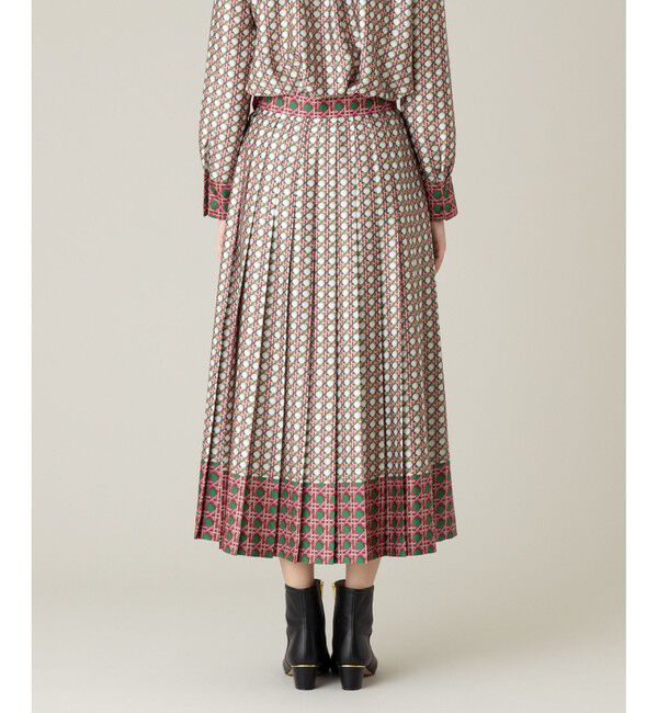 LOULOU WILLOUGHBY「【LOULOU WILLOUGHBY】バスケットプリントプリーツスカート」|スカート|