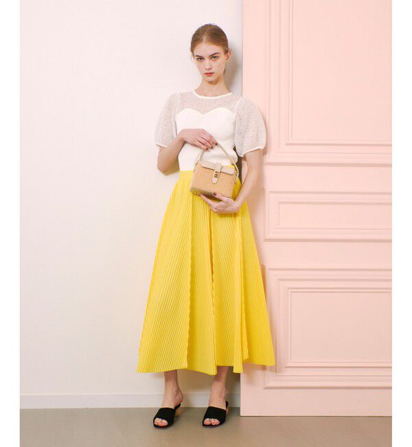 LOULOU WILLOUGHBY「【LOULOU WILLOUGHBY】レーシーニットビスチェプルオーバー」|ニット・セーター|