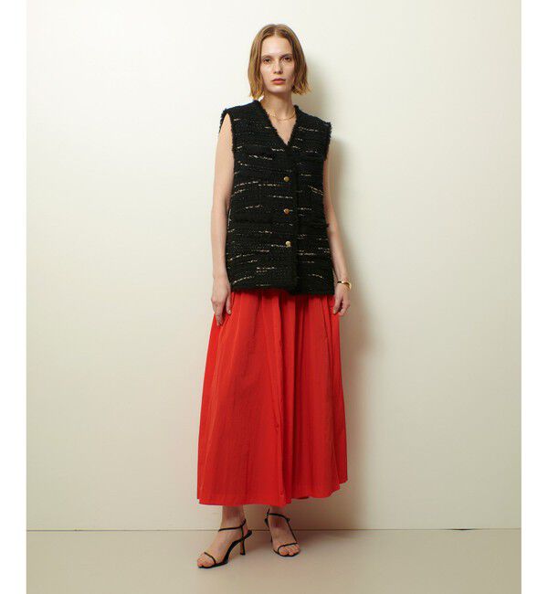 allureville「ジオリカツィードフリンジジレ」|ベスト・ジレ|