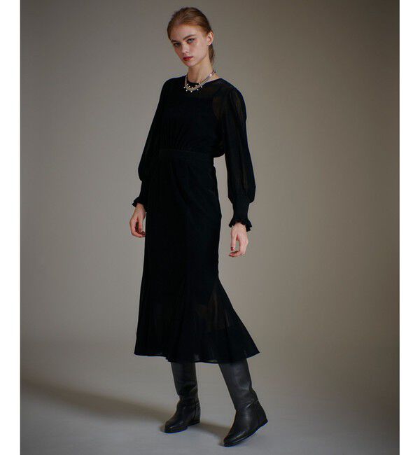 LOULOU WILLOUGHBY「【LOULOU WILLOUGHBY】チュールフロッキーマーメイドワンピース」|ワンピース|