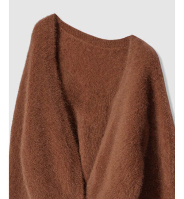 LOULOU WILLOUGHBY「【LOULOU WILLOUGHBY】カシミヤブレンドファー加工Ｖカーディガン」|カーディガン|