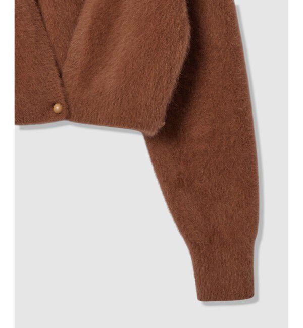 LOULOU WILLOUGHBY「【LOULOU WILLOUGHBY】カシミヤブレンドファー加工Ｖカーディガン」|カーディガン|